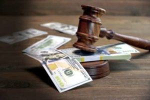 Gavel and money