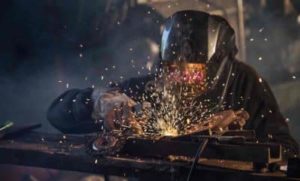 Welder at work