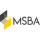 MSBA logo, black text with yellow triangular icon.